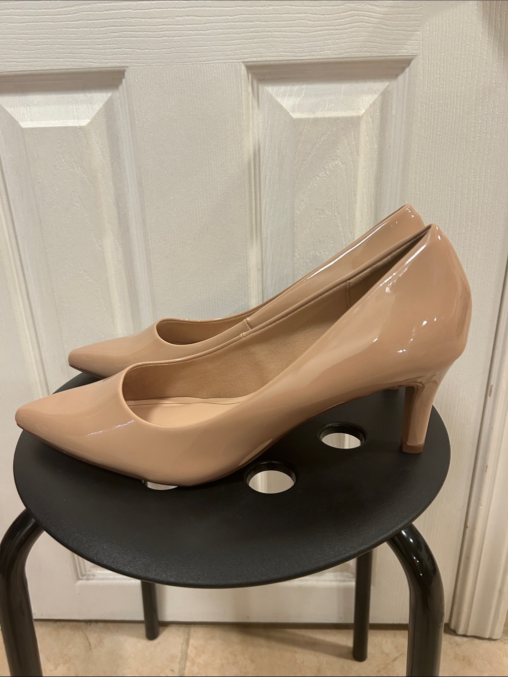Nude Patent Pumps Size 12
